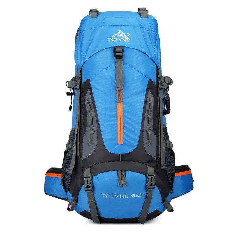 Outdoor Bag, Backpack, Mountaineering Bag, Hiking Sports Bag, Water-Repellent Backpack, Large-Capacity Travel Backpack