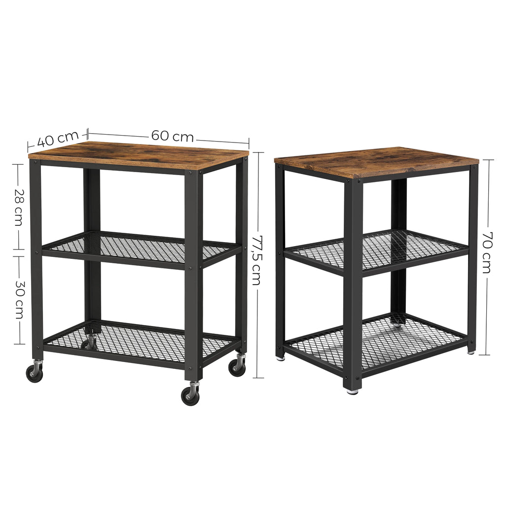 VASAGLE Rolling Service Cart