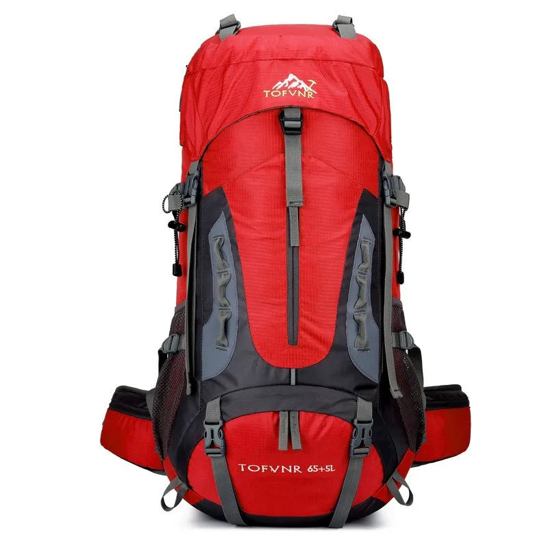 Outdoor Bag, Backpack, Mountaineering Bag, Hiking Sports Bag, Water-Repellent Backpack, Large-Capacity Travel Backpack