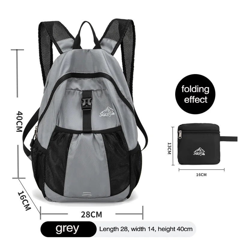 Backpack - Ultra Lightweight Packable Backpack for Travel Camping, Hiking Back Pack Waterproof Foldable Daypack for Men Women Bl