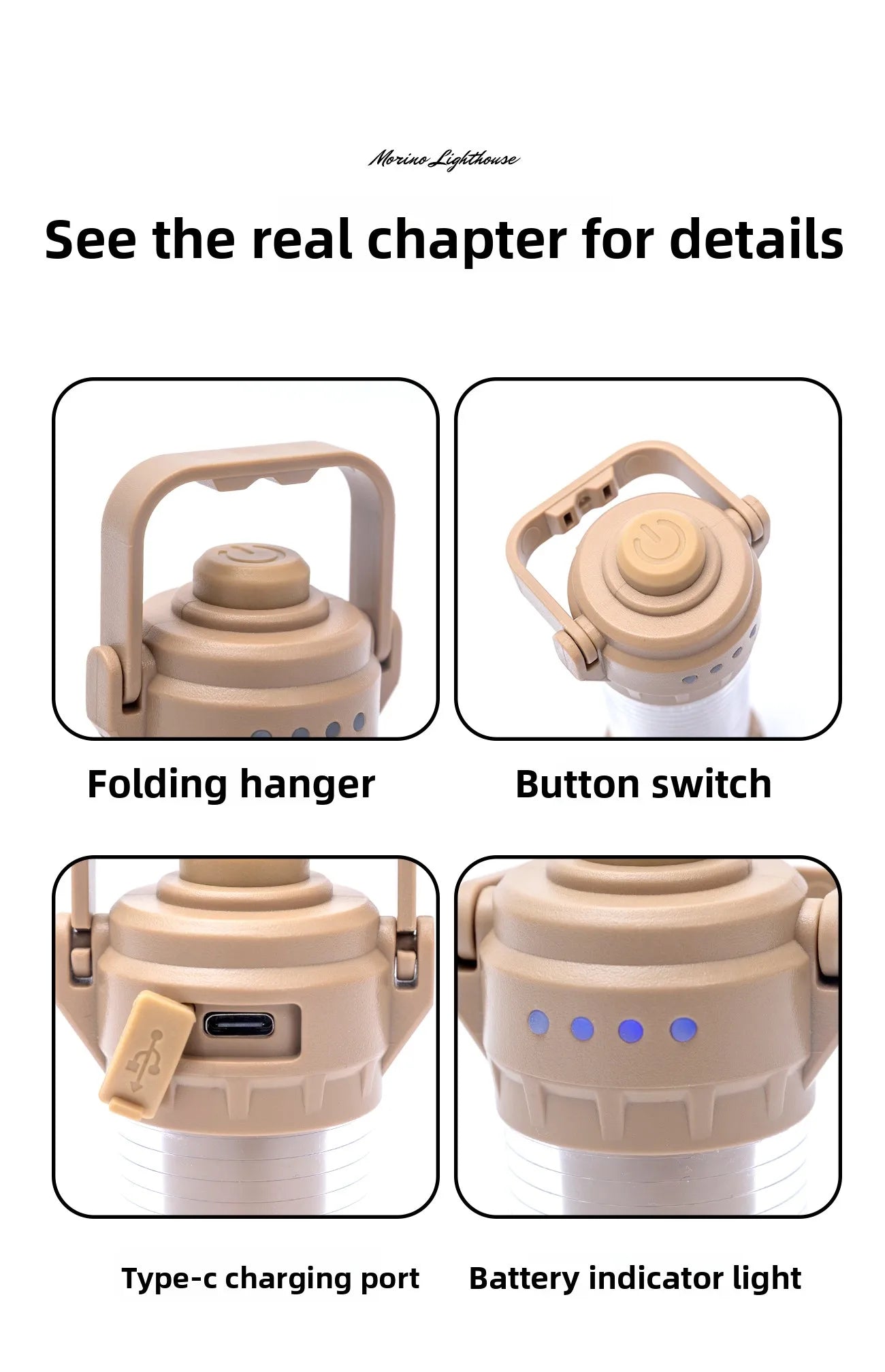 MOUNTAINHIKER 1500mAh Portable Retro Camping Lantern