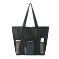 Beach Bag Large Capacity Mesh Swim Bag with Pockets Multifunctional Beach Bag Travel Tote Shoulder Swimwear Storage Bag