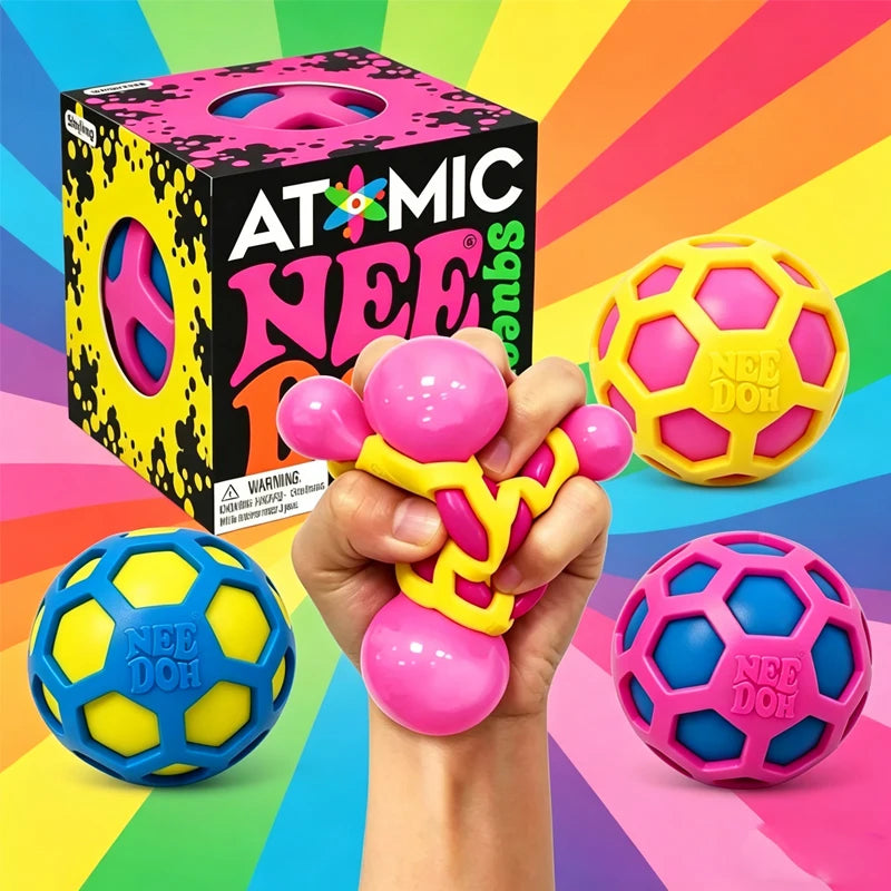 New /*Schylling Needoh /Atomic Stress Relief.,Ball Squishies Toy Blind /Box Adult Party Gift Tool Stress Relief Toy Fidget Toys