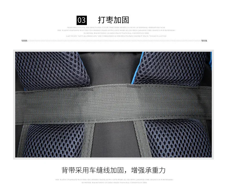 Outdoor Bag, Backpack, Mountaineering Bag, Hiking Sports Bag, Water-Repellent Backpack, Large-Capacity Travel Backpack