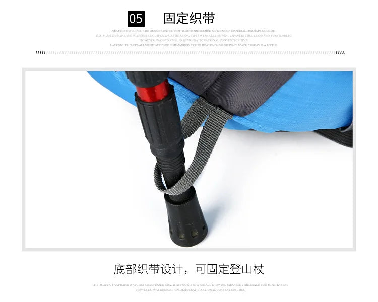 Outdoor Bag, Backpack, Mountaineering Bag, Hiking Sports Bag, Water-Repellent Backpack, Large-Capacity Travel Backpack