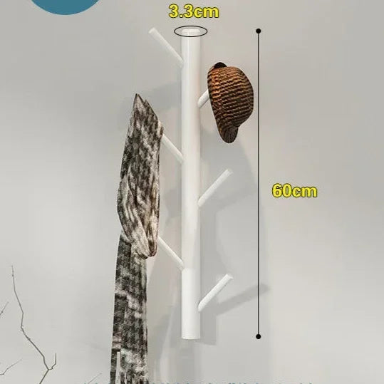 Branch Twig Solid Wood Wall Mounted Coat Rack Hanging Mounted Hanger Cabinet Furniture Bedroom Clothes Hats Bag Storage Rack