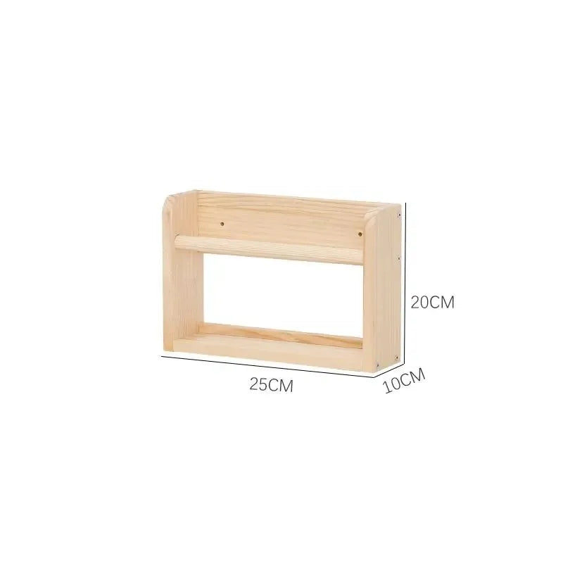 Solid Wood Wall Mounted Magazine Rack Book Shelf Over Door