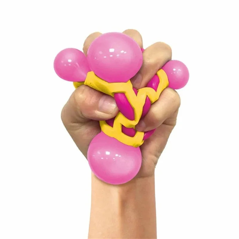 Needoh Atomic Squeeze Ball Fidget Relief Sensory Toy Hollow Grid Design Outer Shell Tactile Carry Anti-stress Squeeze ADHD Toy
