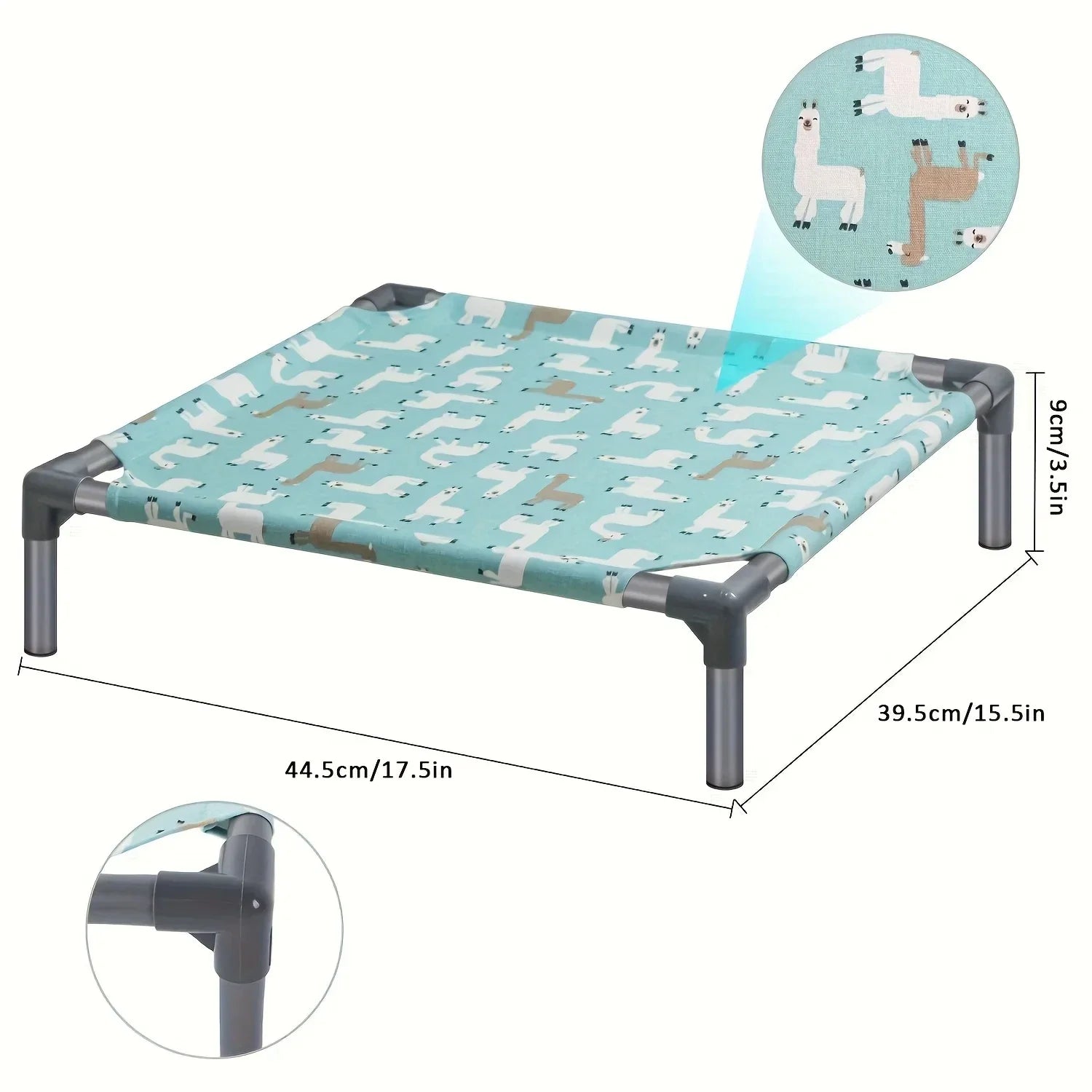 Folding Dog Bed Pet Camping Marching Bed Dog Bed Elevated Removable Washable Four Seasons Removable Dogs Cool Beds