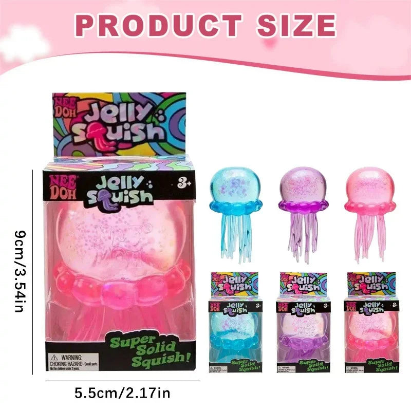 Jellyfish Squishy 3Color Soft Stress Relief Toy