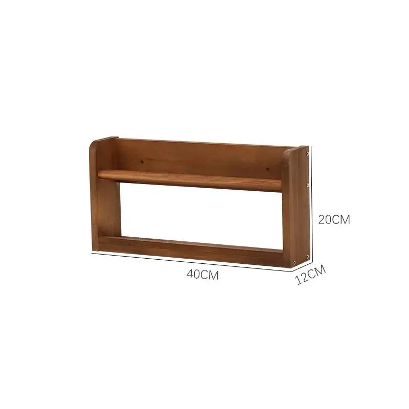 Solid Wood Wall Mounted Magazine Rack Book Shelf Over Door