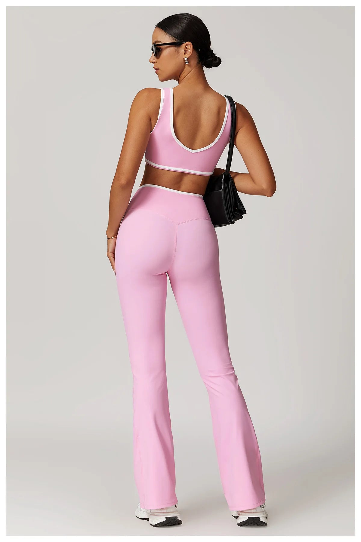 Yoga Set 2 Pieces Workout Outfits Fitness Sportswear Gym Tracksuit High Waist Leggings Sports Bra Athletic Wear Women Clothes