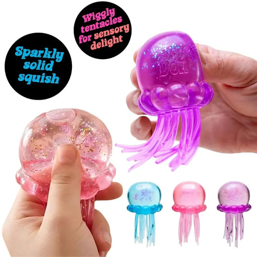 Assorted Color Needoh Jellyfish Fuzz Ball Squishy Blind Box Cute Jellyfish Design Stress Relief Relax Play Fun Toy Gift