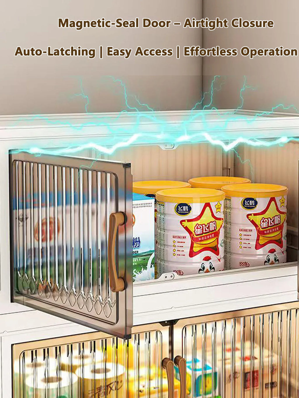 Foldable Plastic Storage Cabinet for Babies Multi-Layered Home Use Organizer No-Install Child's Closet for Clothes