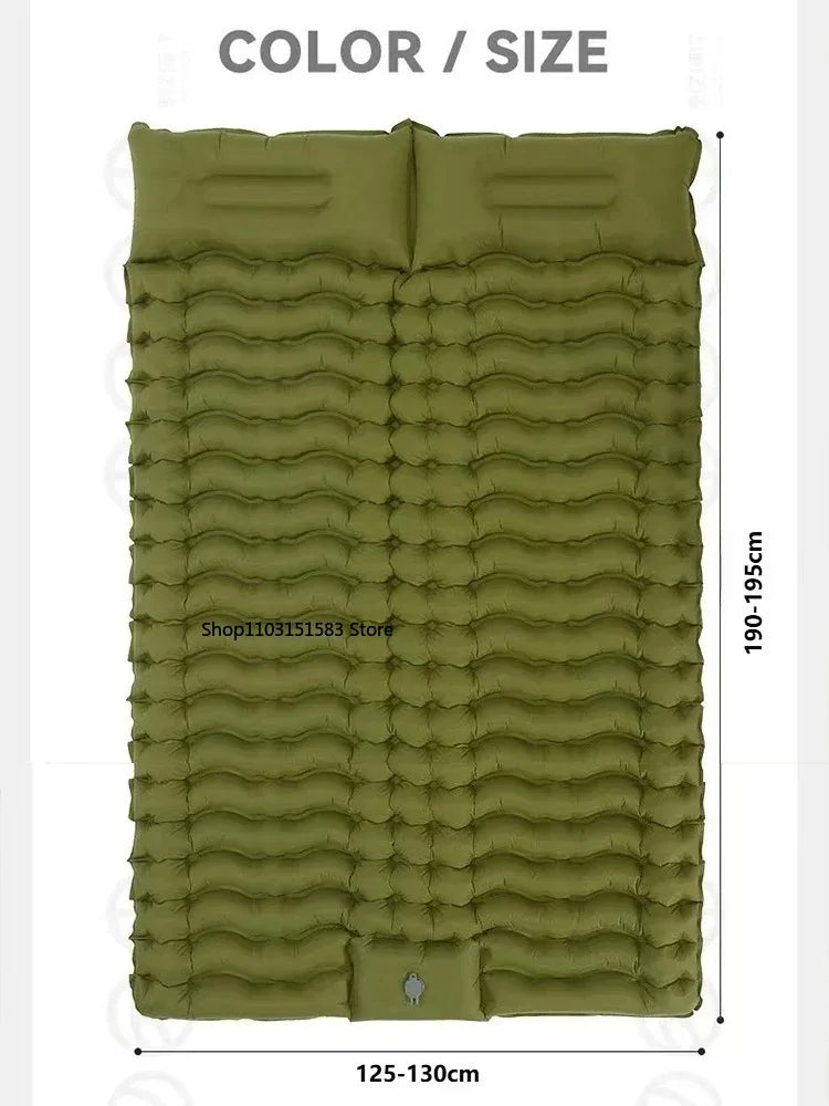 Camping Inflatable Mattress In Tent Folding Camp Bed Sleeping Pad Picnic Blanket Travel Air Mat Camping Equipment