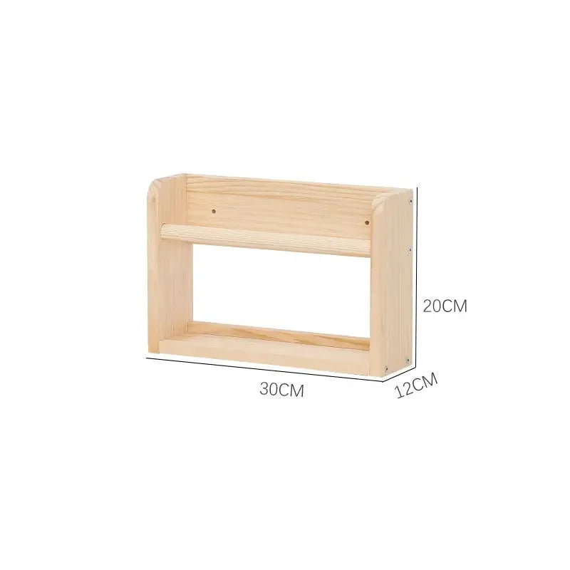 Solid Wood Wall Mounted Magazine Rack Book Shelf Over Door