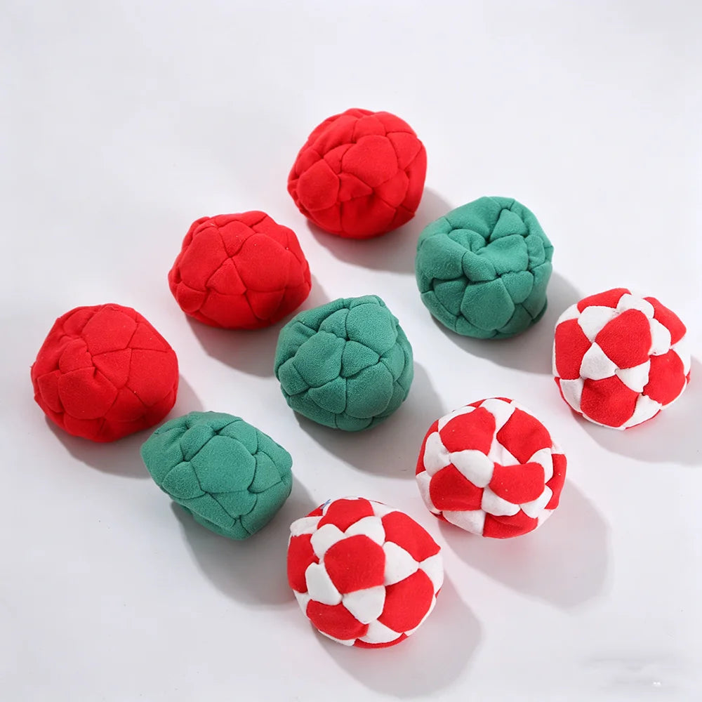 Hand-Made Knitted Footbag Sacks, Hacky Sack Assorted Foot Bag Crochet Hackys Ball for Adults, Juggling Balls for Beginners
