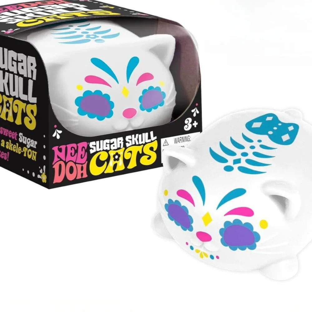 Needoh Sugar Skull Cats Soft Feel Fidget Toy
