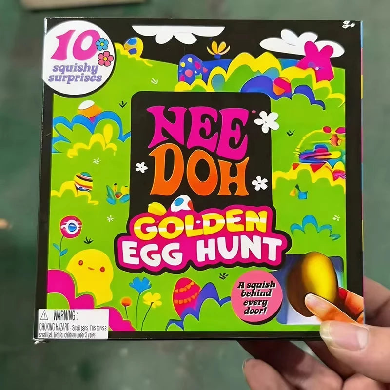Hot 2026 NeeDoh Advent Calendar Countdown Decoration Golden Egg Treasure Hunt Game Kids Easter Fingertip Gyro Blind Box Gifts