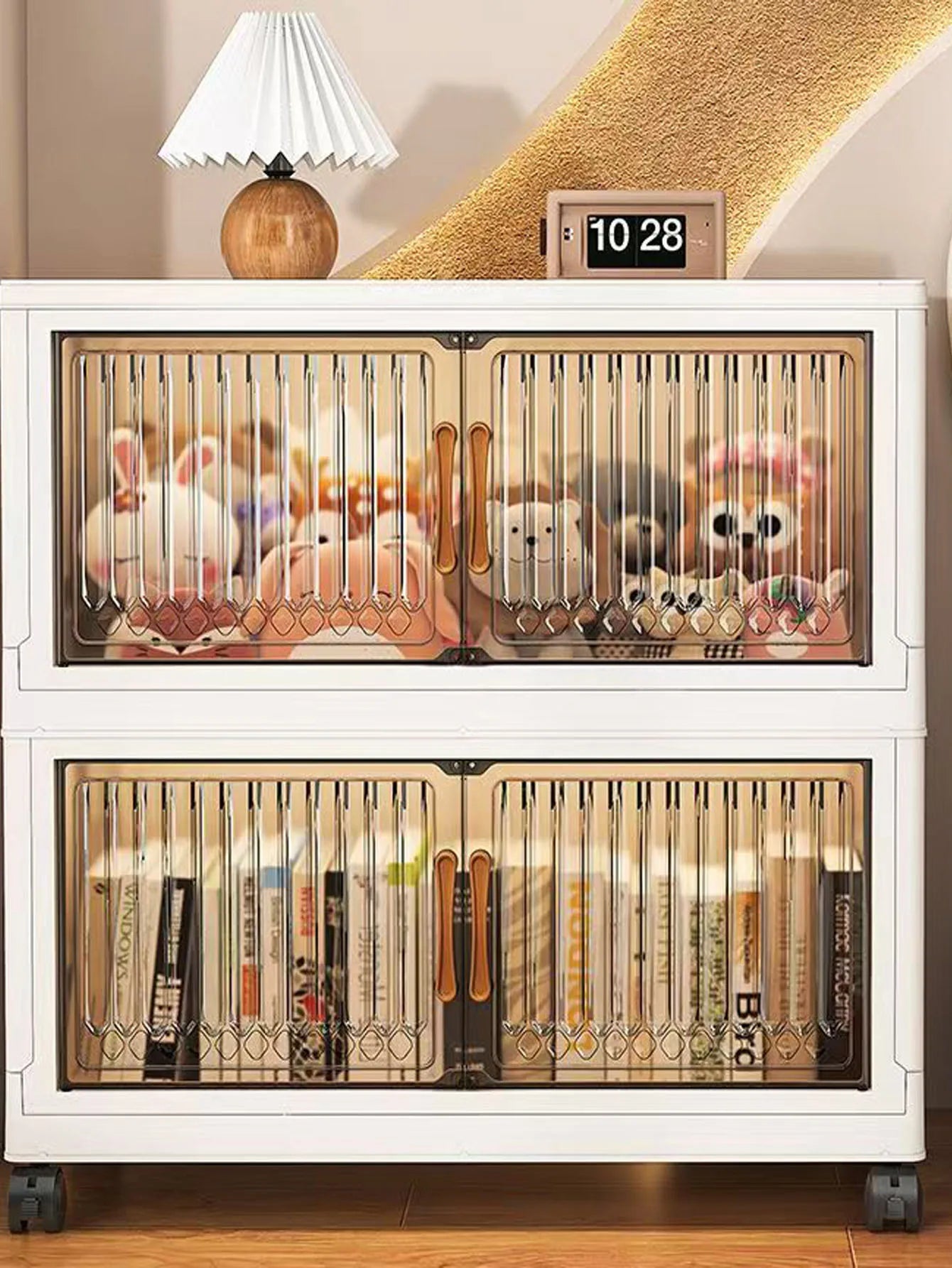 Foldable Plastic Storage Cabinet for Babies Multi-Layered Home Use Organizer No-Install Child's Closet for Clothes