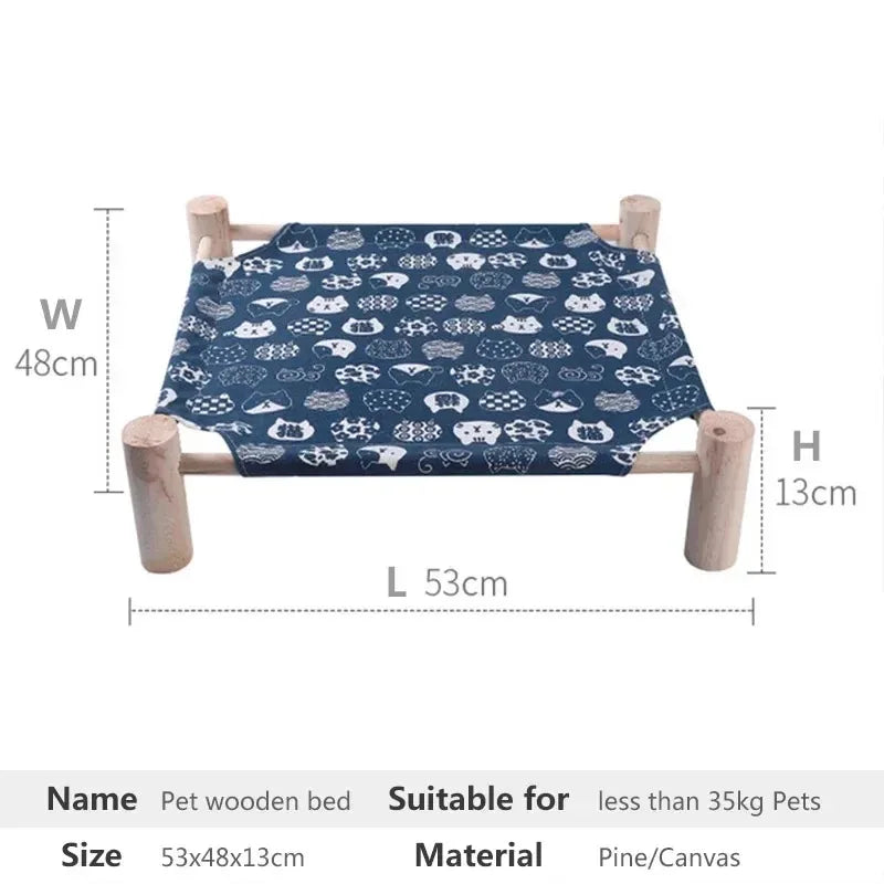 Folding Dog Bed Pet Camping Marching Bed Dog Bed Elevated Removable Washable Four Seasons Removable Dogs Cool Beds