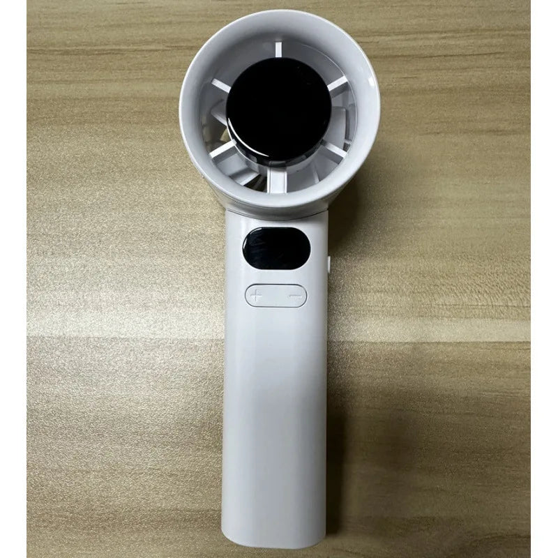 HOMEFISH Portable Handheld Fan USB Rechargeable Bladeless High-Speed Electric Cooling Fan for Personal Use