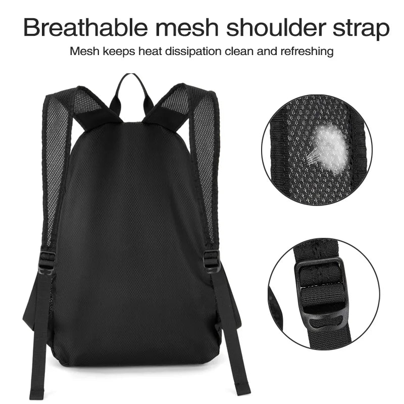Backpack - Ultra Lightweight Packable Backpack for Travel Camping, Hiking Back Pack Waterproof Foldable Daypack for Men Women Bl