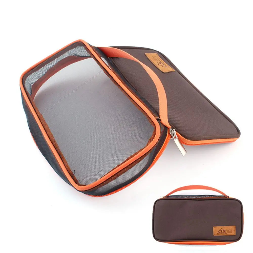 Camping Eating Utensils Storage Bag, Outdoor Cutlery Pouch Organizer Portable