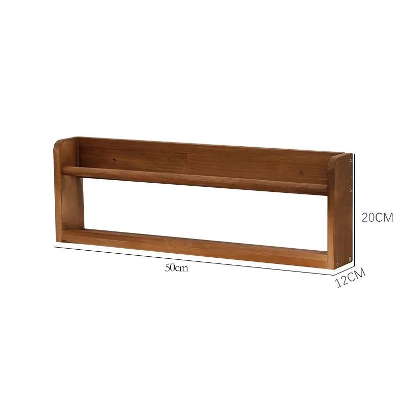 Solid Wood Wall Mounted Magazine Rack Book Shelf Over Door