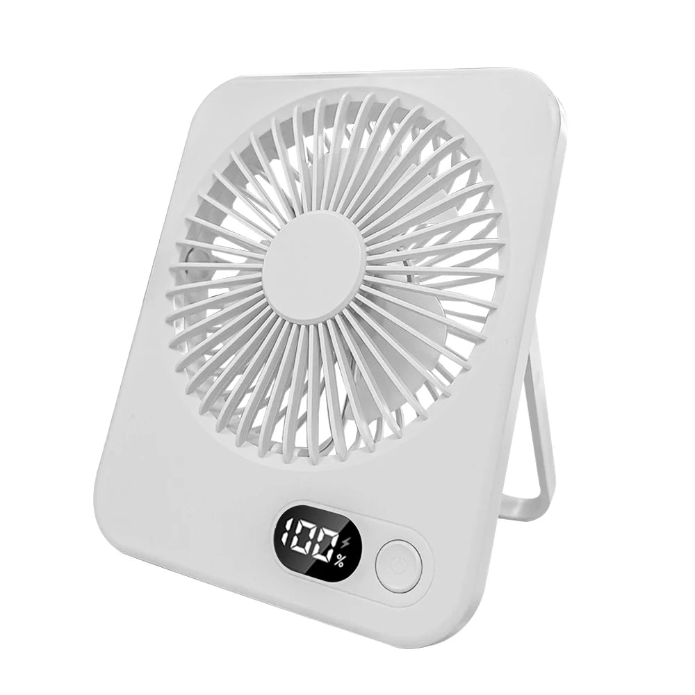 Portable Desk Fan USB Rechargeable Desktop Fan Foldable Hanging Fan Portable Handheld Fan Mini USB Table Fan for Home Outdoor