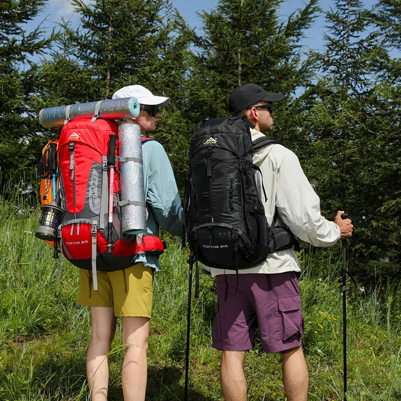 Outdoor Bag, Backpack, Mountaineering Bag, Hiking Sports Bag, Water-Repellent Backpack, Large-Capacity Travel Backpack