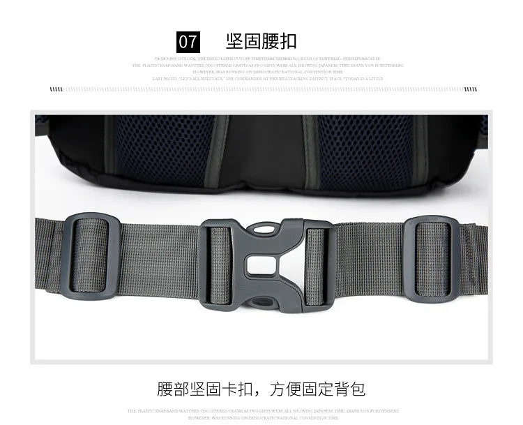Outdoor Bag, Backpack, Mountaineering Bag, Hiking Sports Bag, Water-Repellent Backpack, Large-Capacity Travel Backpack