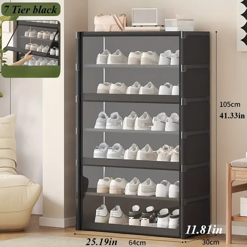 Transparent Large-Sized Shoe Cabinet