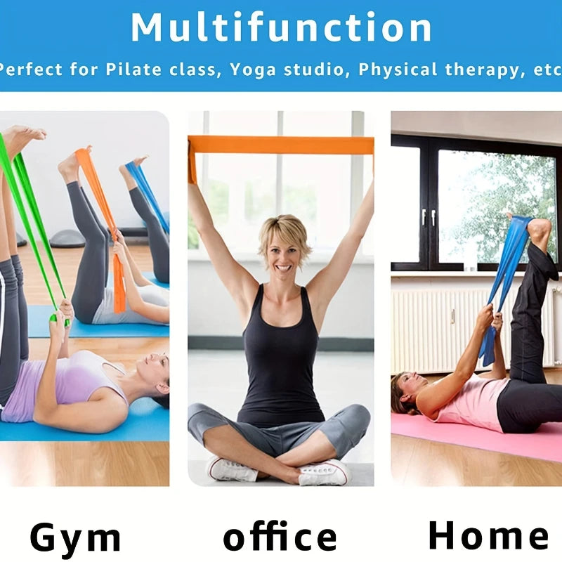 3PCS includes 2 yoga Blocks 1 resistance bands. High-density EVA mats, TPE stretch bands. for beginner yoga, stretching exercise