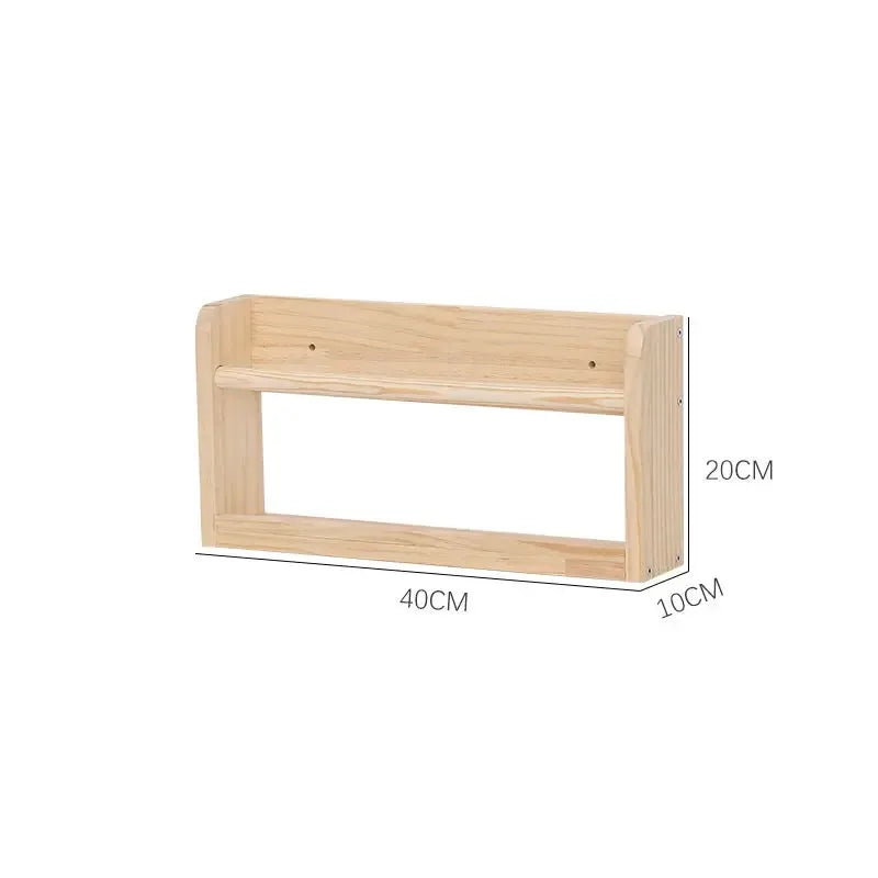 Solid Wood Wall Mounted Magazine Rack Book Shelf Over Door