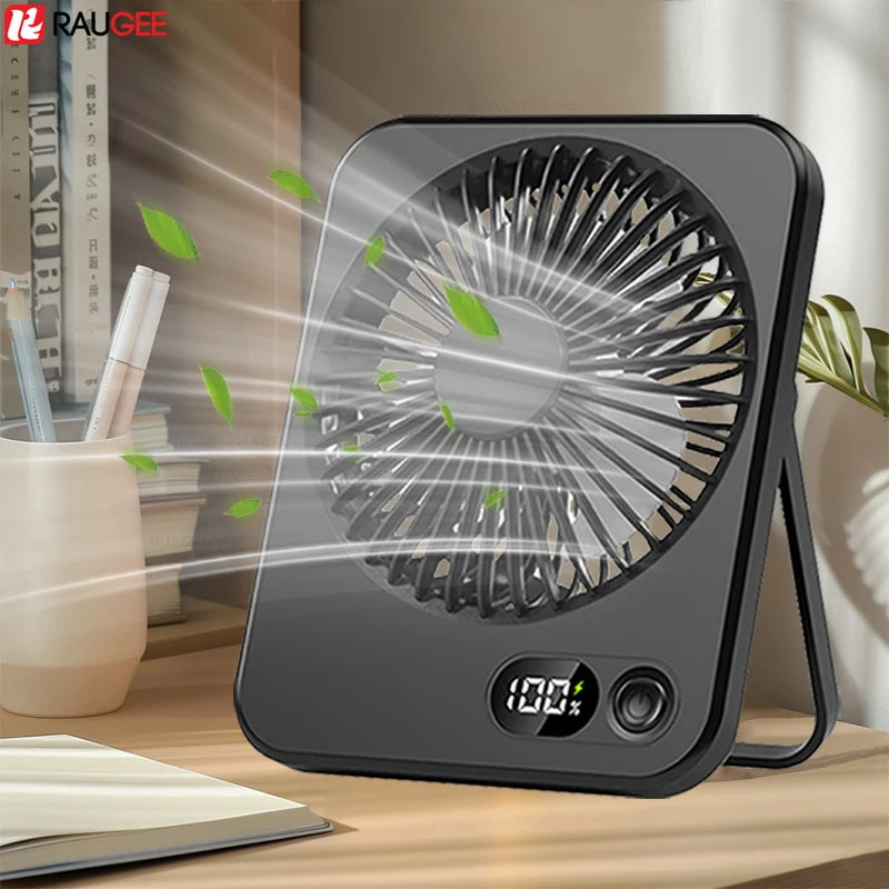 Portable Desk Fan USB Rechargeable Desktop Fan Foldable Hanging Fan Portable Handheld Fan Mini USB Table Fan for Home Outdoor
