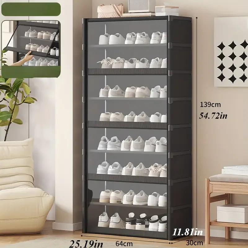 Transparent Large-Sized Shoe Cabinet