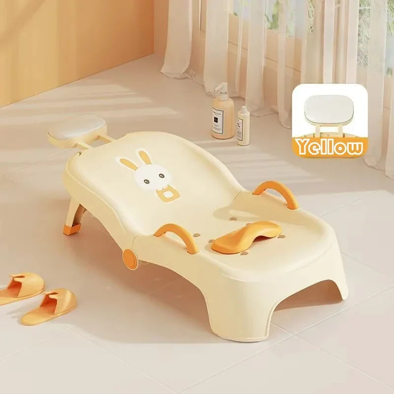 Foldable Children Hair Washing Recliner Baby Home Shampoo Bed Hair Wash Stool for Girls Children Babies Bathroom Accessories