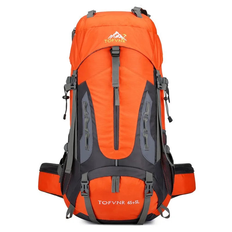 Outdoor Bag, Backpack, Mountaineering Bag, Hiking Sports Bag, Water-Repellent Backpack, Large-Capacity Travel Backpack