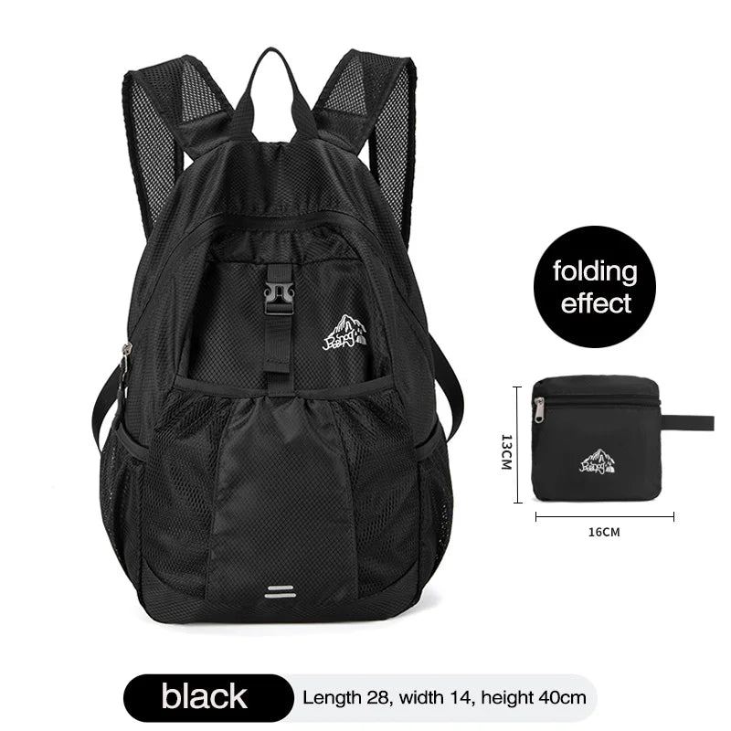 Backpack - Ultra Lightweight Packable Backpack for Travel Camping, Hiking Back Pack Waterproof Foldable Daypack for Men Women Bl