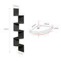 【Breeins】Wooden Zigzag Floating Corner Shelves Multi Tier Storage Organizer Shelf For Home Office