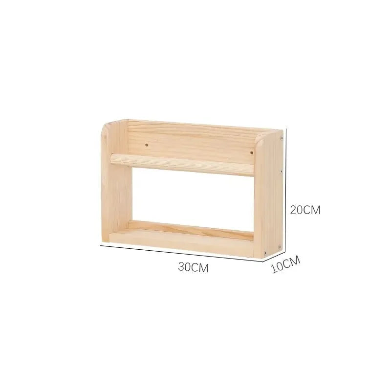 Solid Wood Wall Mounted Magazine Rack Book Shelf Over Door