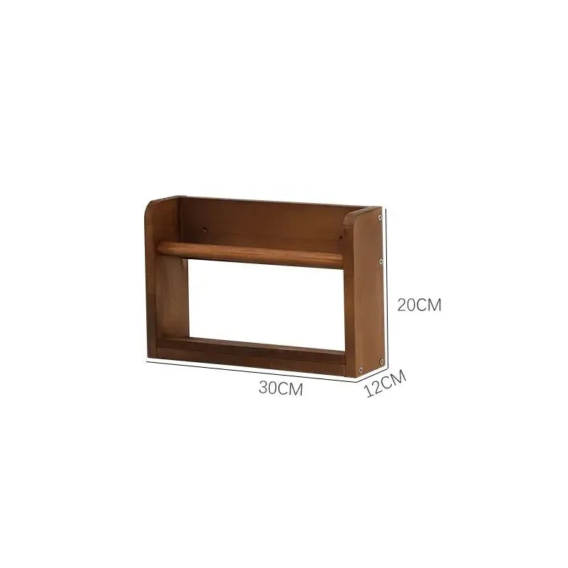 Solid Wood Wall Mounted Magazine Rack Book Shelf Over Door