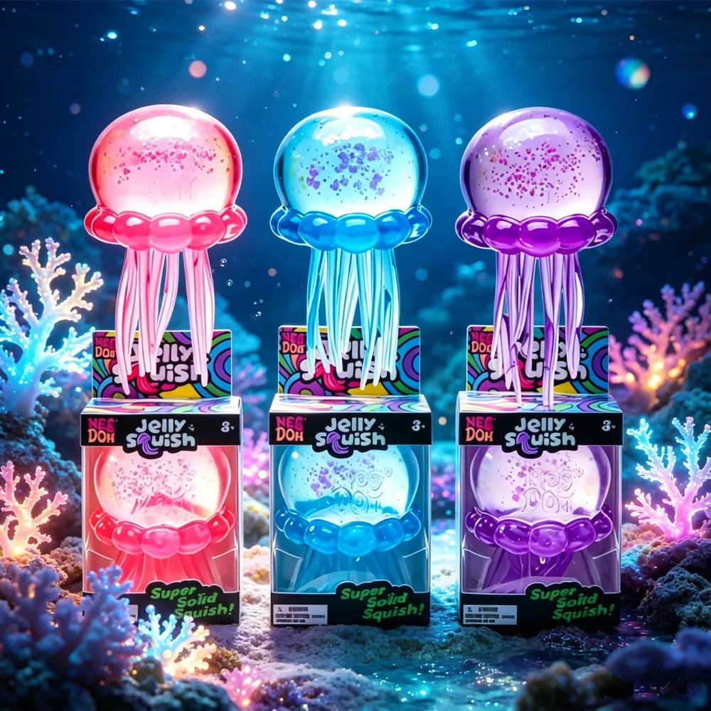 Jellyfish Squishy 3Color Soft Stress Relief Toy