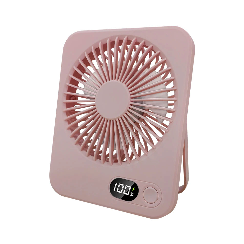 Portable Desk Fan USB Rechargeable Desktop Fan Foldable Hanging Fan Portable Handheld Fan Mini USB Table Fan for Home Outdoor