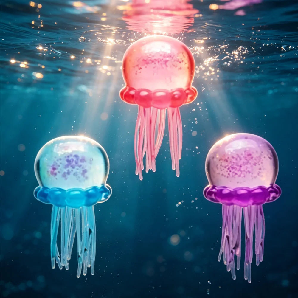 Squishies Needoh Fuzz Ball Jellyfish Squishy 3 Styles Color Soft Stress Relief Toy Cute Relaxing Squeeze Sensory Toy