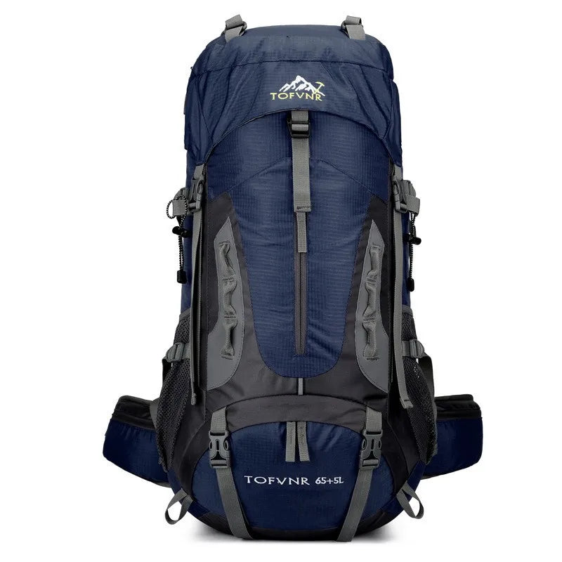 Outdoor Bag, Backpack, Mountaineering Bag, Hiking Sports Bag, Water-Repellent Backpack, Large-Capacity Travel Backpack