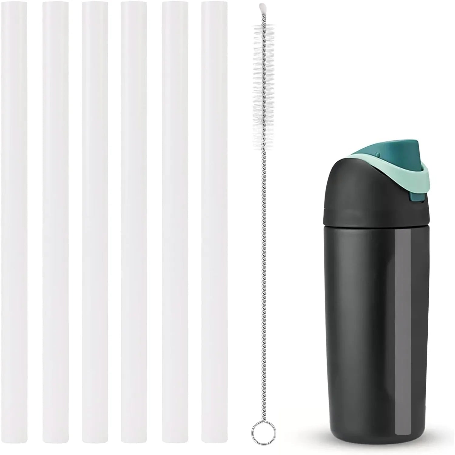 Straws for 16oz Owala Kids Freesip Water Bottle, Replacement Straws for Owala 16 OZ, with Cleaning Brush