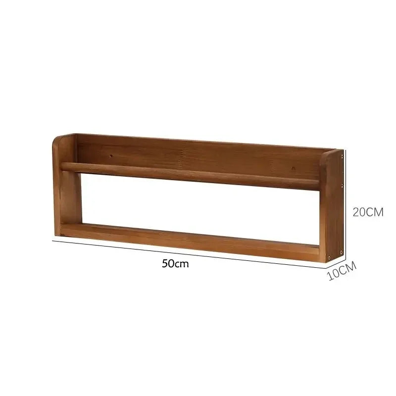 Solid Wood Wall Mounted Magazine Rack Book Shelf Over Door