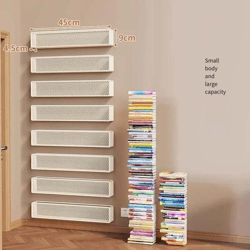 Wall Bookshelf Behind Door Storage